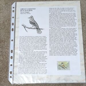 Great Crested Flycatcher Stamps With Information And Maps